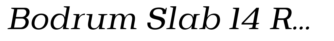 Bodrum Slab 14 Regular Italic